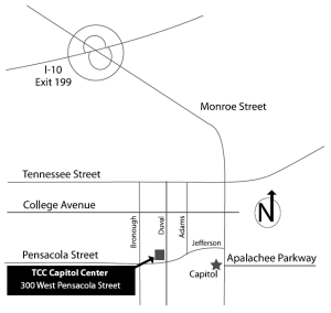 Map to TCC Capitol Center